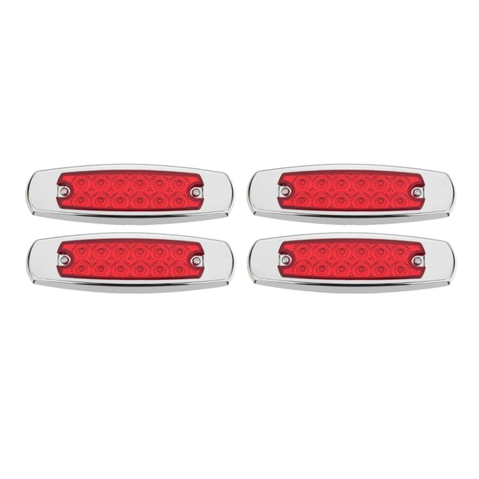Fendinebbia 4 Pcs Luce Di Posizione Laterale Rossa 12LED Luci Di Ingombro Rosse Lampada Del Rimorchio A Forma Di Pesce Per Camion ATV 4x4 Veicoli Fuoristrada