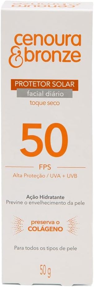 Cenoura e Bronze Protetor Solar Facial Fps50 50G Menor preço em Cenoura e Bronze Protetor Solar Facial Fps50 50G