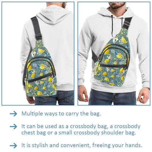 Sac imperméable motif citron avec sangle ajustable camping