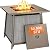 BALI OUTDOORS FirePit Propane Gas Fire Pit Table, 28Inch Square Fire Table 50,000BTU with Cover Lid & Lava Rocks for Outside Backyard Deck Patio