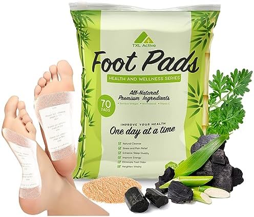Premium All-Natural Ingredient Foot Pads - 70 Pads | Supports Healthy Feet | Improves Sleep, Encourages Calm & Increases Liveliness | Enhances Energy | Perfect for Everyday Use