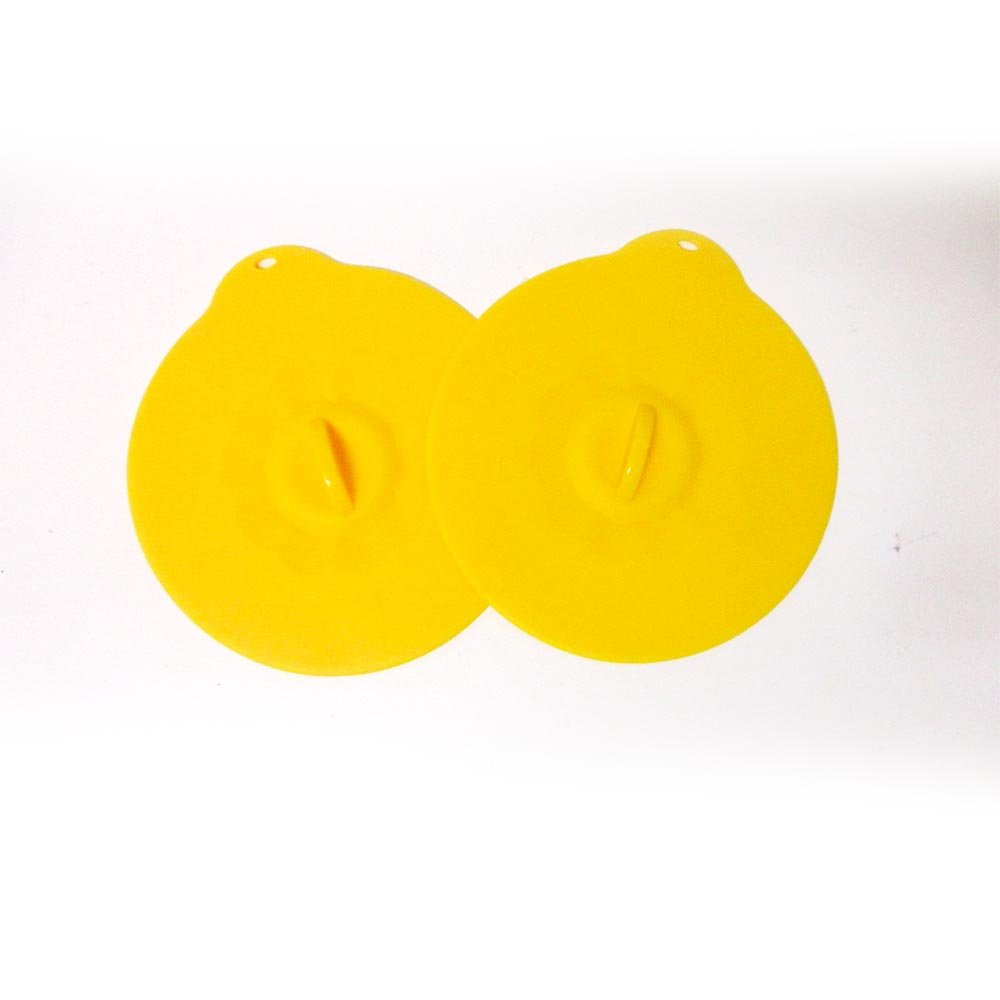 2 Pc Silicone Leakproof Cup Cover Coffee Tea Sealing Mug Wrapping Lid Tool Gift