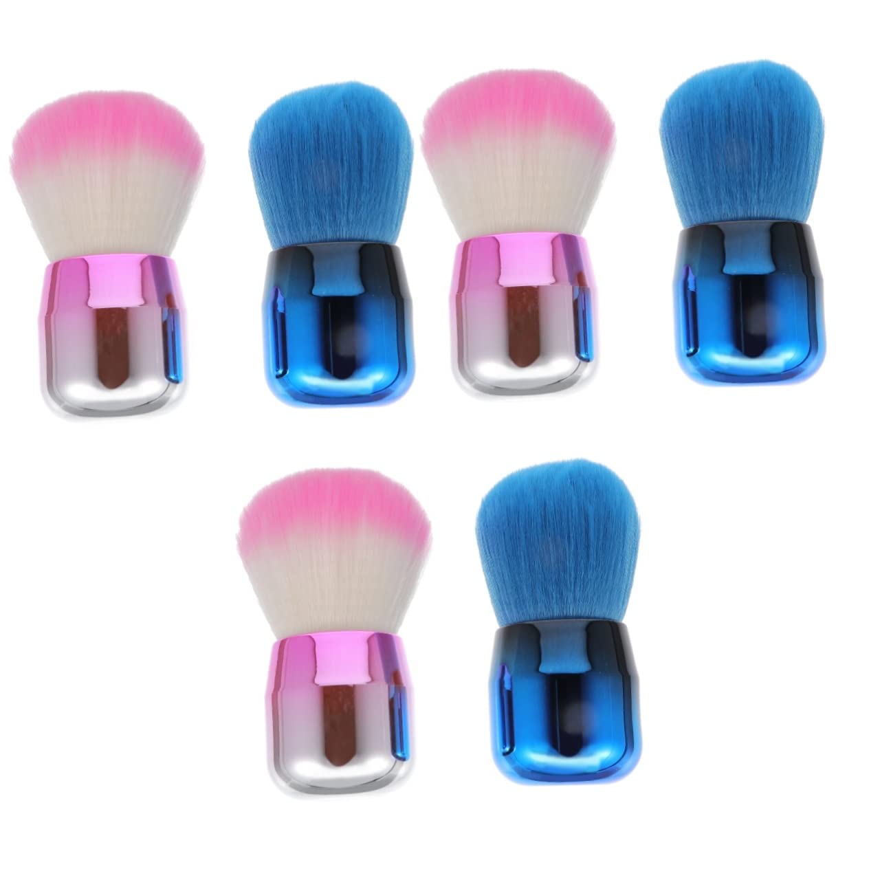 minkissy 6pezzi Pennelli Makeup Pennello Per Fondotinta e Blush Strumenti Cosmetici Per Applicazione Veloce e Precisa Perfetti Per Uso Professionale e Quotidiano Leggeri e Facili Da