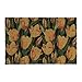 Produktbild Relaxdays Fußmatte Kokos, Türvorleger mit Tulpenmotiv, 40x60 cm, wetterfeste Schuhmatte, Rutschhemmende Unterseite, bunt, 10039031_0