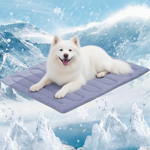 MARUNDA Dog Cooling Mat, No Need to Freeze Or Refrigerate This Cool Pet Pad Cat Mats- Keep Your Pet Cool, Machine Washable (One Size)