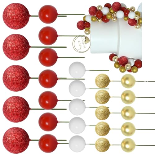 Juego de 50 adornos para tartas de estilo globo, suministros para fiestas, elegante adorno para tartas, textura de espuma para postres creativos de vacaciones