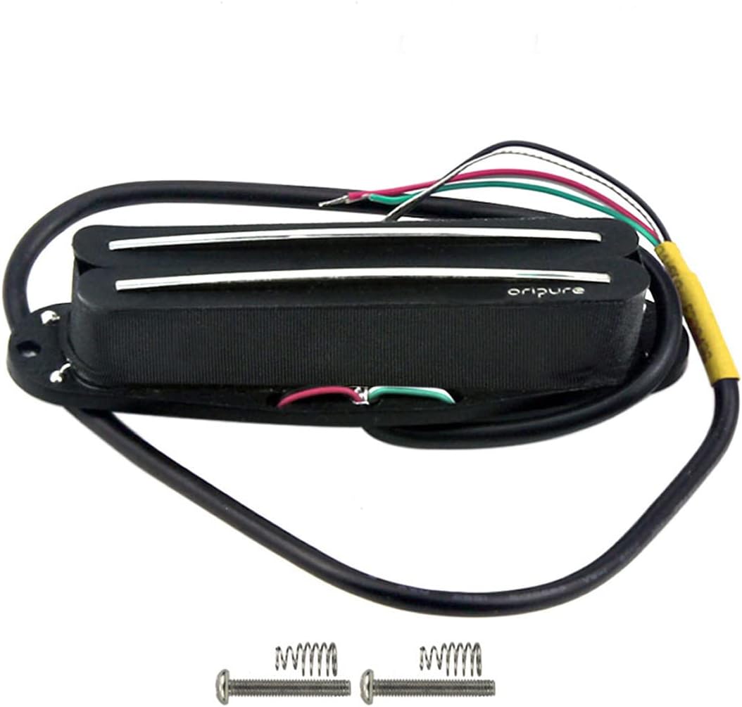 OriPure Hot Rail Pickups Alnico5 Single-Coil-Sized Humbucker 13.6K Fit ST SQ Electric Guitar, Black