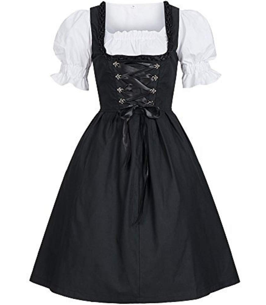 Sorrica Women's German Dirndl Dress Fancy Maid Costumes Outfit for Oktoberfest Halloween Party