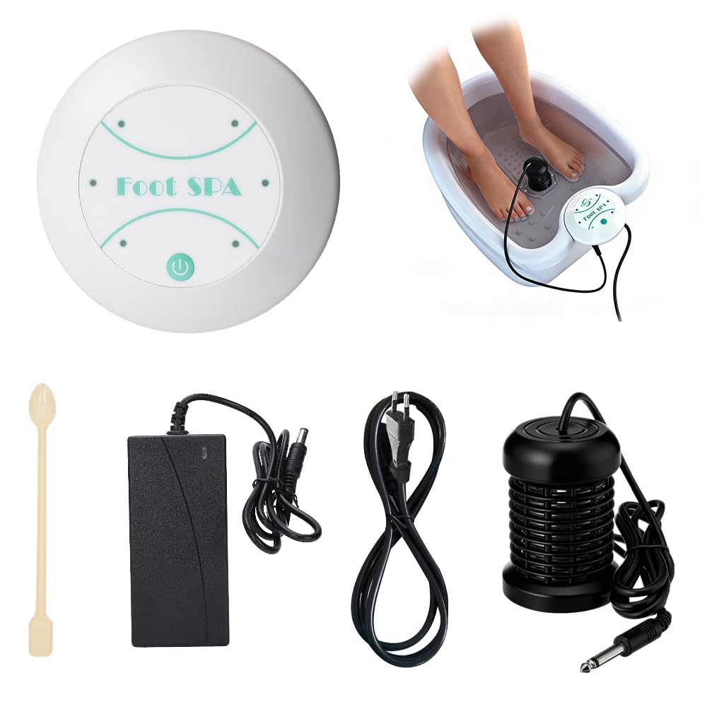 Bain de Pieds Ionique Détox, Ionic Foot Cleanse Ion Detox Machine, Bain de Pieds électrolytique détoxifiant, kit de bassin Ionique Foot Spa Detox, système de bain de pied ionique (bac non inclus)