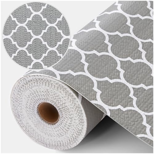 Parssufy® Multipurpose Washable Anti-Slip Kitchen Cabinet Drawer Shelf Mat Liner Sheets for Waterproof Shelf Paper with Modern Pattern EVA Cabinet Mat–Easy to Cut(45x300cm) (Gray)-image-7