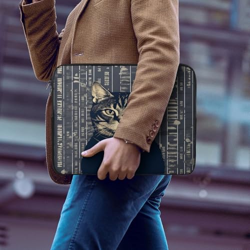Funda para laptop de 17 pulgadas con diseño Criminal Cat impermeable para MacBook 6