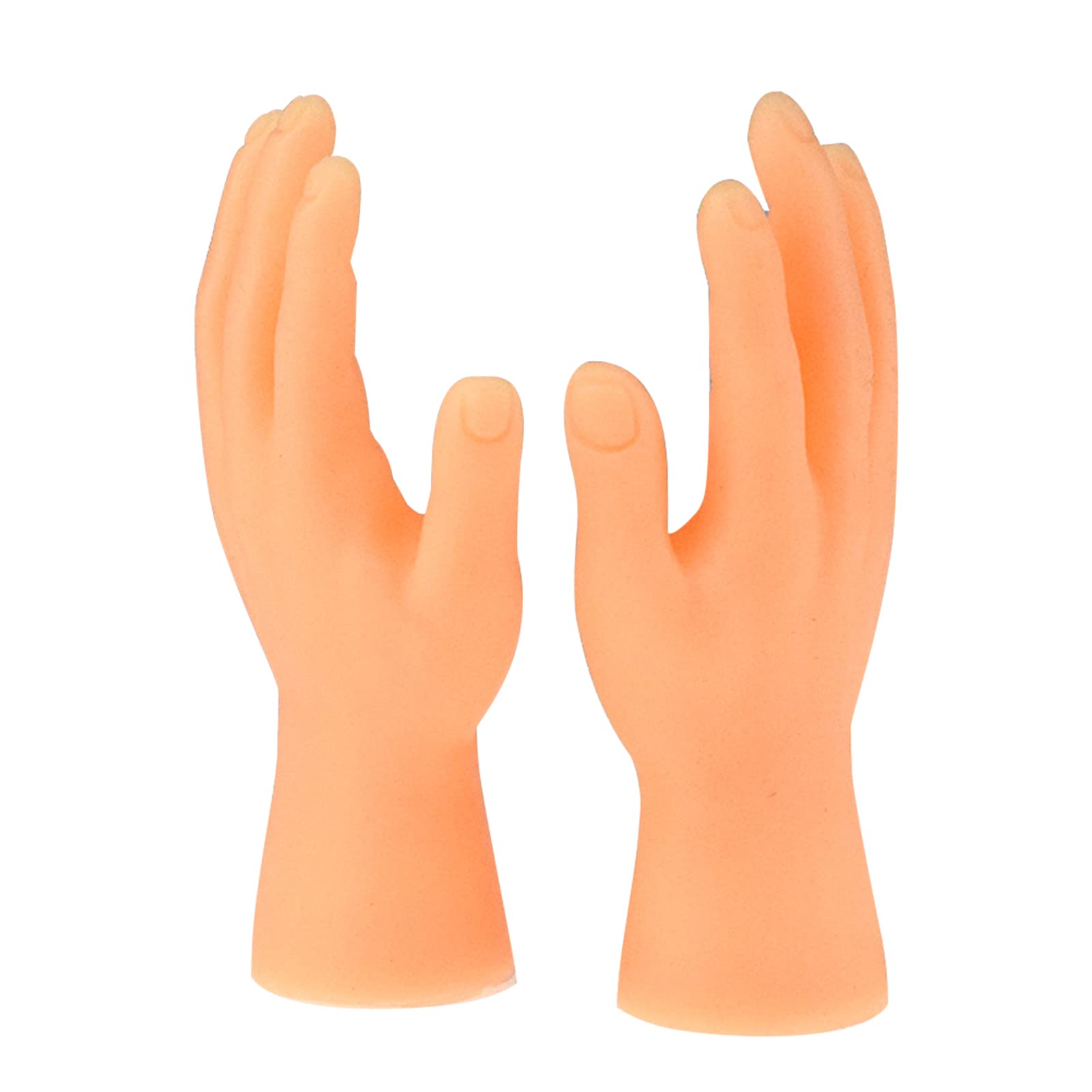Karlak Tiny Hands,Tiny Hands Left & Right Hand Soft Touch PVC Plastic Hands Mini Finger Puppets Small Hands Model Toys for Paes Music Festivals Bar Nights