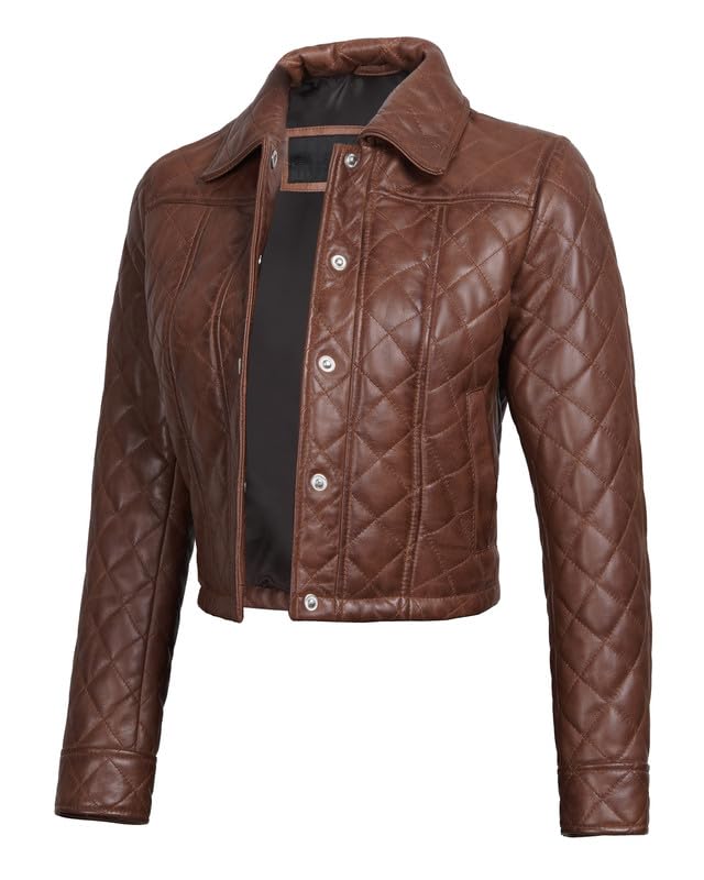 Image of Blingsoul Womens Real Leather Jacket - Asymmetrical Leather Jackets for Women