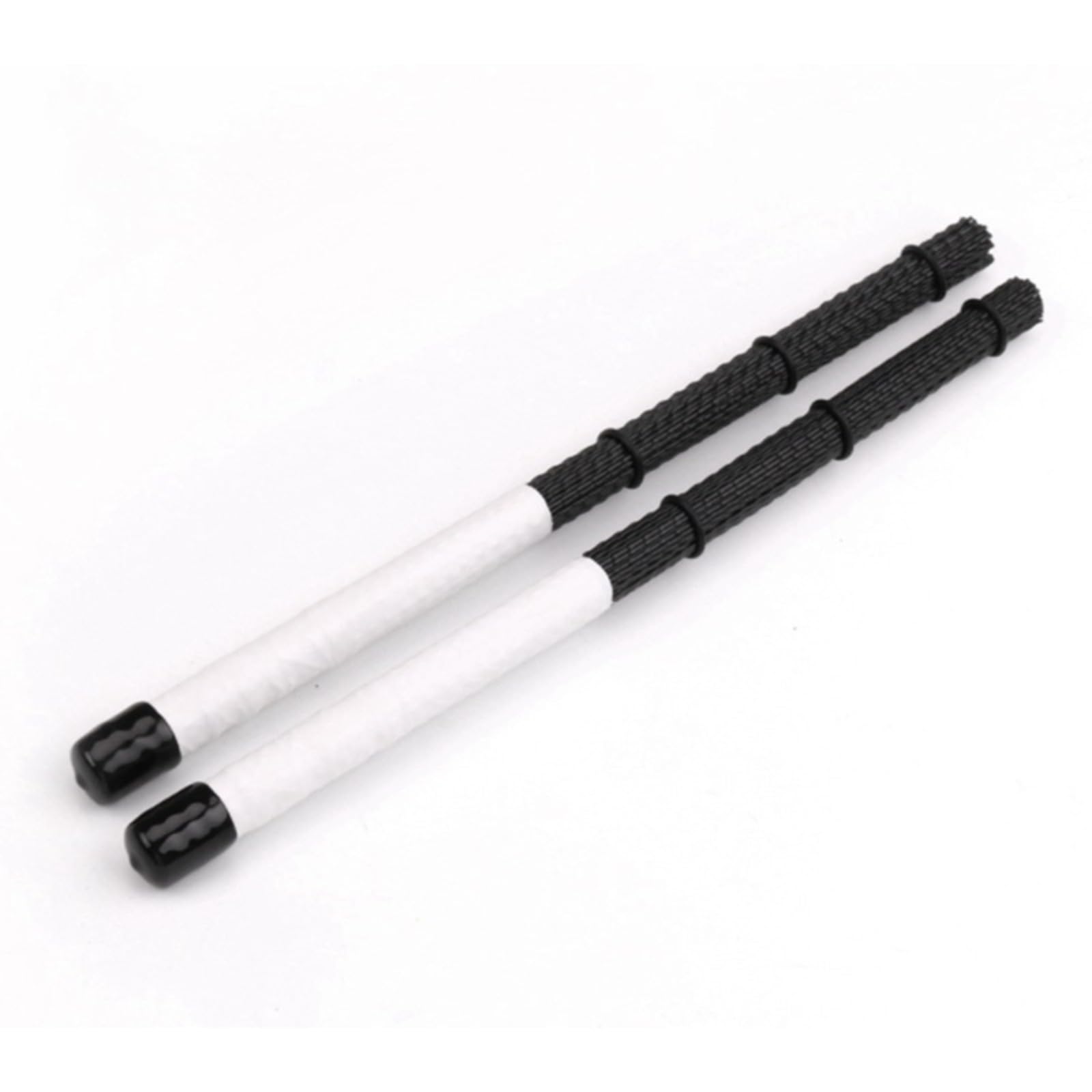 Genérico Cepillos de Tambor para Jazz Cajon percusión música Suave Rendimiento Nylon Drum Brush Los par(Blanco)