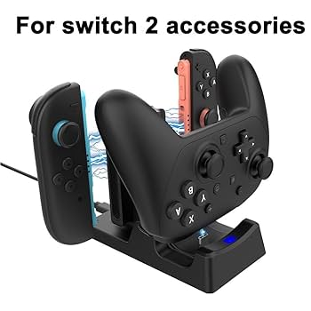 【コントローラー2つ+充電スタンド付】Nintendo Switch グレー Amazon.co.jp: Switch 2 Joy-Con用 充電スタンド【新登場