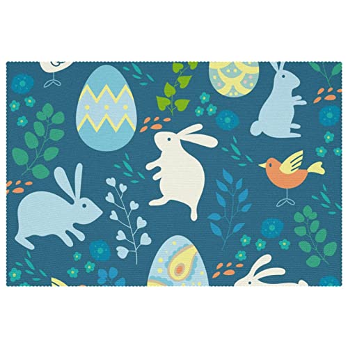 Set de table œuf et lapin pour éviter les rayures et taches de plat