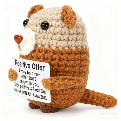KRYMXAR Otter Kuscheltier, Positive Otter Geschenk, Süßes Plüschtier für Emotionale Unterstützung, Freunde und Familie, Dekoration für Zuhause und Büro