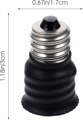 Miniatura 5 de Didiseaon Adaptador de bombilla E12 a E14, soporte de convertidor de enchufes de luz para ventiladores de techo de candelabro, lámpara colgante