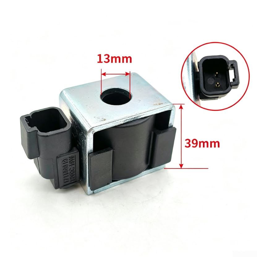 Solenoide piloto de aluminio, 24 V, resistente para maquinaria de