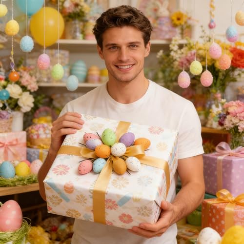 Piques de Pâques déco de table tachetée 100 pièces pour fête - 3