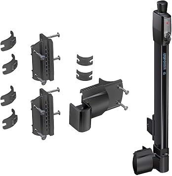 D&D Technologies ML3TPKARPK MagnaLatch Top Pull 20-inch Gate Latch with Round Post Adaptor Kit for Round Posts, Professional-Grade Pool & Child Safety Magnetic Gate Latch, Weather-Resistant, Black