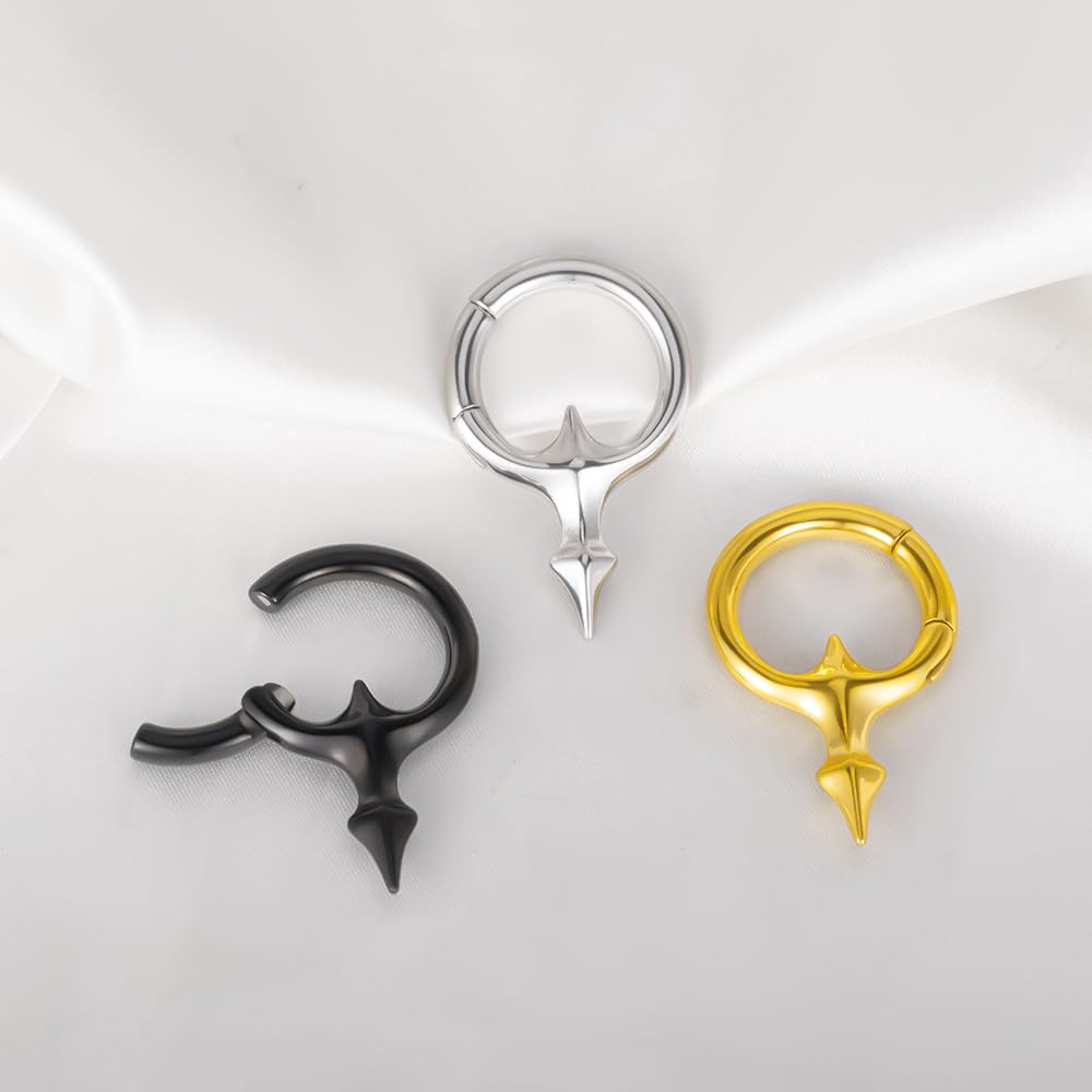 Vankula Peso Lobo Pesi Orecchie ear weights dilatatori in Acciaio inossidabile Cuore lobi piercing espansori Gioielli Uomo Donna 4mm 5mm 6mm 12mm Nero Argento Oro