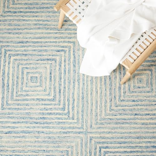 Image of Hand Tufted Wool Carpets Anti Shedding Rug Modern Carpets for Living Room Size 5x8 Feet