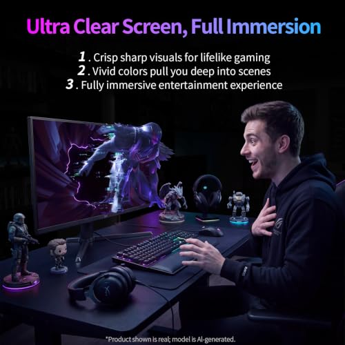 Image of 27 Inch QD-OLED Gaming Monitor, 2K QHD(2560x1440), 240Hz, 0.03ms, G-Sync&FreeSync Compatible, HDR400 Support, HDMl 2.1&DP 1.4, VESA Mountable (G Pro 240Q)