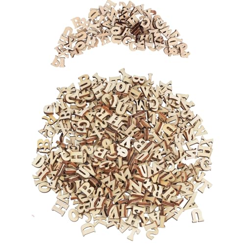 400 Pcs Mini Wooden Letters for Crafts, 1.5x1.4cm Alphabet f