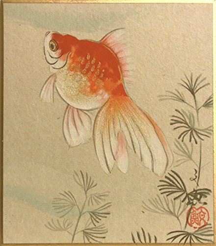 Amazon.co.jp: 中谷文魚 『金魚』(2) ミニ色紙絵(寸松庵) : ホーム