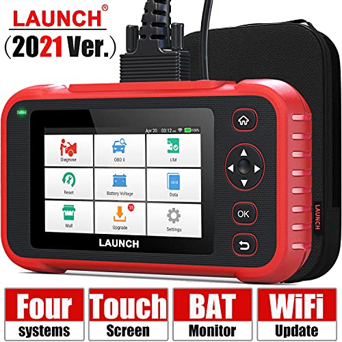 [2021 Elite] LAUNCH Code Reader-OBD2 Scanner Check Engine ABS SRS Transmission Scanner with Battery Test, 5" Touchscreen WiFi Free Update, Car Scanner Diagnostic for All Cars with Health Report