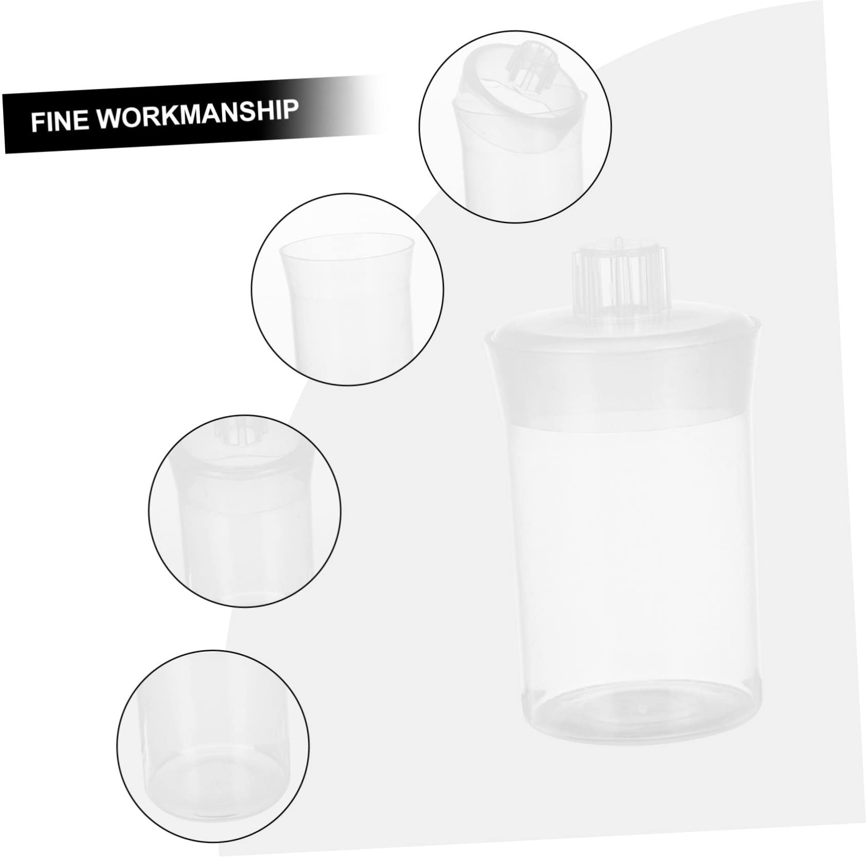 HOMOCONO 2pcs Weighing Bottle Wide Mouth Reagent Bottles Chemical Reagent for Lab Sample Sealing Bottle Liquid Storage Bottle Transparent Reagent Bottles Reagent Jar Water Storage Plastic