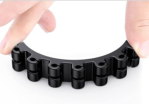 Miniatura 7 de SOULWIT Soporte de cables mejorado, organizador de cables de silicona autoadhesivos para escritorio, cable de alimentación USB, cable de