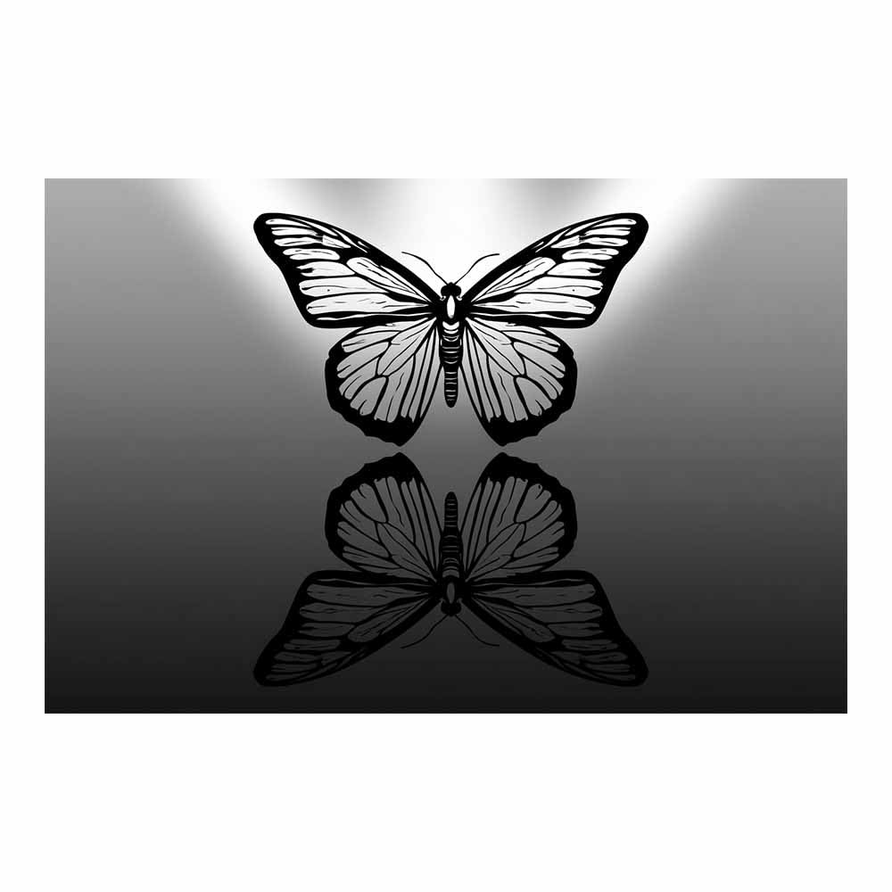 HOQIU Black And White Prints Black Reflective Butterflyss prints for walls, canvas wall art, for Living Room Bedroom Bathroom Home Office Wall Decoration(Multicolor)-80x120cm Unframed