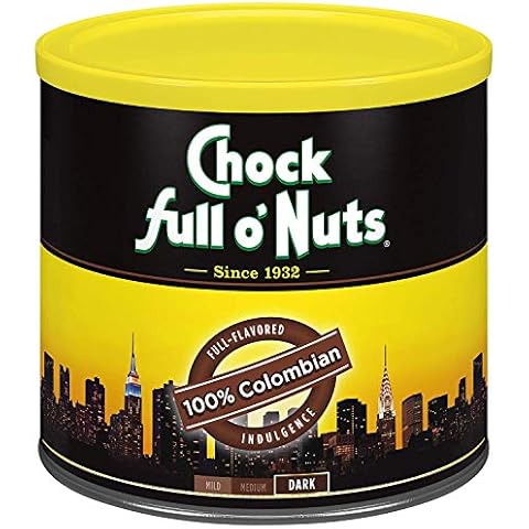 Chock Full o’Nuts 100% Colombian Ground Coffee, Medium Roast - Colombian Arabica Coffee – Rich, Full-Flavored, Aromatic and Smooth Medium-Dark Blend 1.5 Pound (Pack of 1) Cover