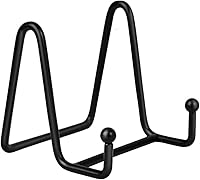 Artliving 3 Inch Black Iron Plate Stand Display Easel - Sturdy Metal Holder for Plates, Pictures, Frames & Tabletop Art