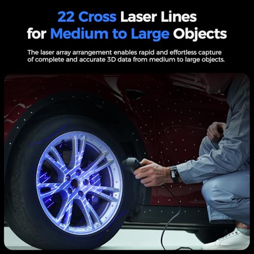 creality 3d scanner raptor pro for automotive amp engineering projects with metrology-grade 002mm accuracy227 blue laser up to 60fps scanning speed