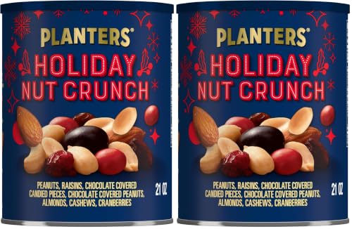Planters Limited Edition Holiday Nut Crunch, 21 oz Can (Pack of 2)