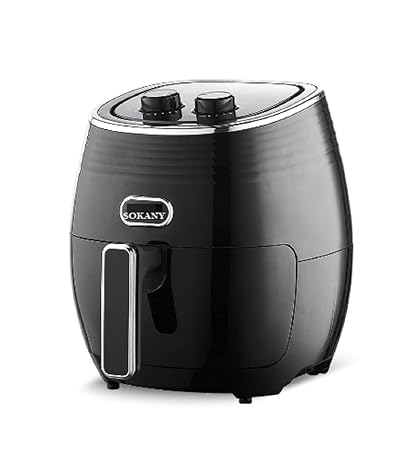 REPLEX Air Fryer Oven, Oil Free Nonstick Cooker, Electric Hot Air Fryer With 30 Minute Timer & Adjustable Temperature Control, Baking and Grilling Pan with Large Basket ( 4.0 L / 1500W )