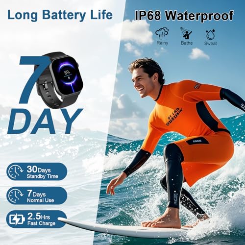 Smart Watch for Men Women(Answer/Make Calls), 1.95"HD 2025 New Smartwatches with Heart Rate/Sleep Monitor/Pedometer, Fitness Tracker 113+ Sport Mode IP68 Waterproof Running Watch for Android iOS - Image 8