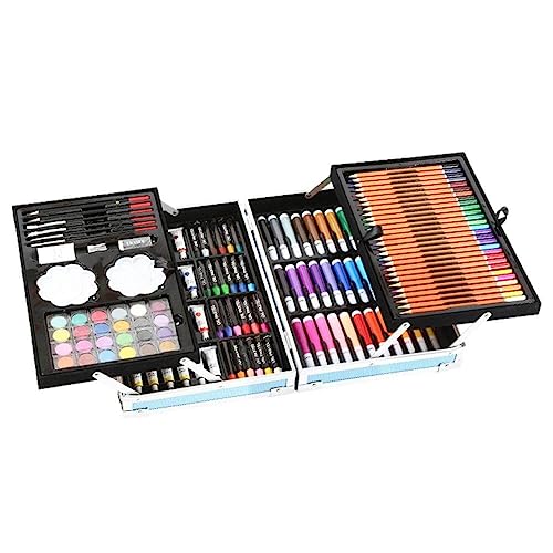 Mufern Estojo de materiais de arte, pacote com 145 unidades de artesanato, pintura, coloração, desen