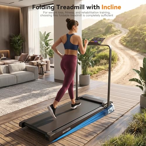 Image of ANCHEER Walking Pads, 2 in 1 Under Desk Treadmill 2.5HP Compact Running Machine with Remote Control, 300lbs Weight Capacity for Home /Gym /Office,Ultra-Quiet, Installation-Free