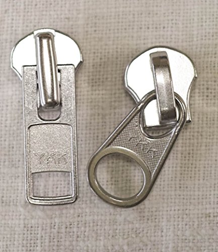 YKK 金属NO 10 スライダー DA・DNW 2個セット 銀色