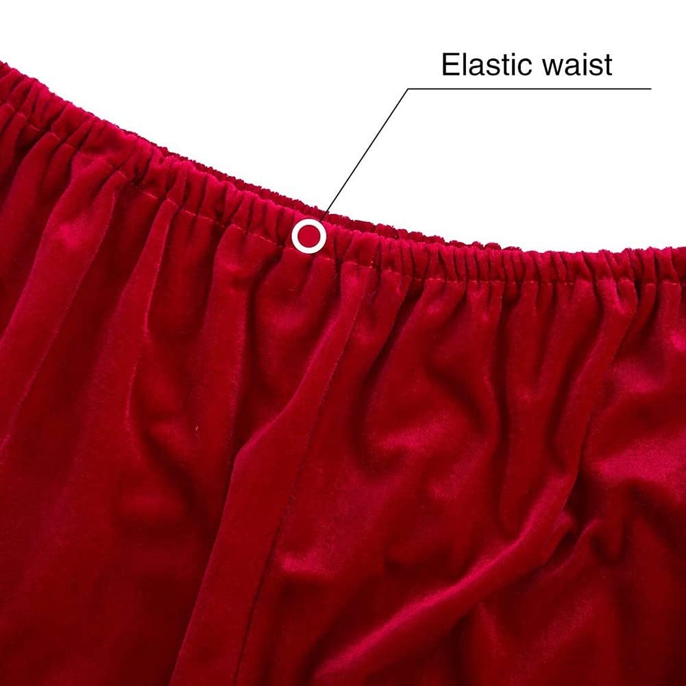Disfraz de Papá Noel para Hombre y Mujer, Conjunto de Traje de Papá Noel de 5 Piezas, Trajes de Papá Noel de Navidad para Adultos, Hombres y Mujeres, Traje de Navidad de Lujo, Traje Completo M