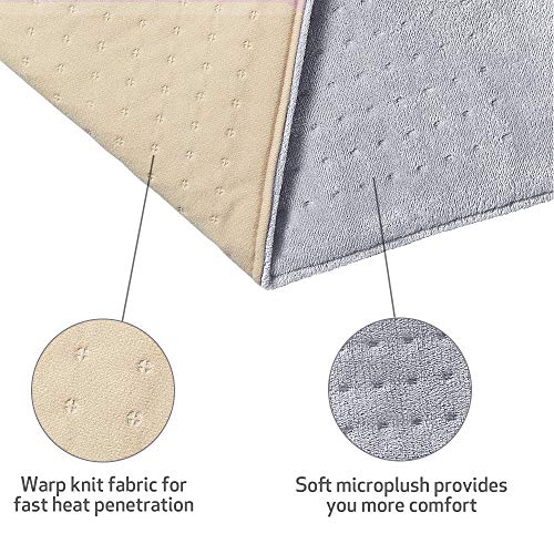 Electric Heating Pad, Large Fast Heat Therapy Wrap, Dry/Moist Heat Pad for Cramps, Pain Relief for Abdomen, Neck, Shoulder, Arms, Legs, Back and Waist 12" X 24", 2 Hours Auto Shut Off - Thumbnail 6