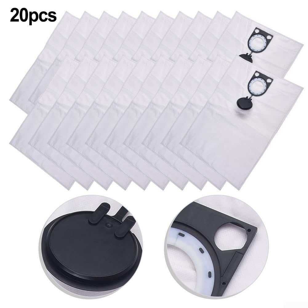 Lot de 20 sacs à poussière haute efficacité pour aspirateurs Bosch GAS 15, GAS 15 PS, GAS 20 L SFC, conçus pour une aspiration plus forte