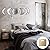 YUBAIHUI Scandinavian Bohemian Home Wall Decor Moon Phase Decorative Mirror Set Acrylic Bedroom Decoration Self Adhesive Ornament Living Room Decor (Black)