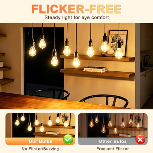 Blakapoo A19 100 Watt Incandescent Light Bulbs 100W Incandescent Shatter Resistant Rough Service Light Bulb A19 110-130V E26 Standard Base 2700K Warm White Dimmable Incandescent Light Bulb Pack of 2 by Blakapoo - Used condition - Image 5