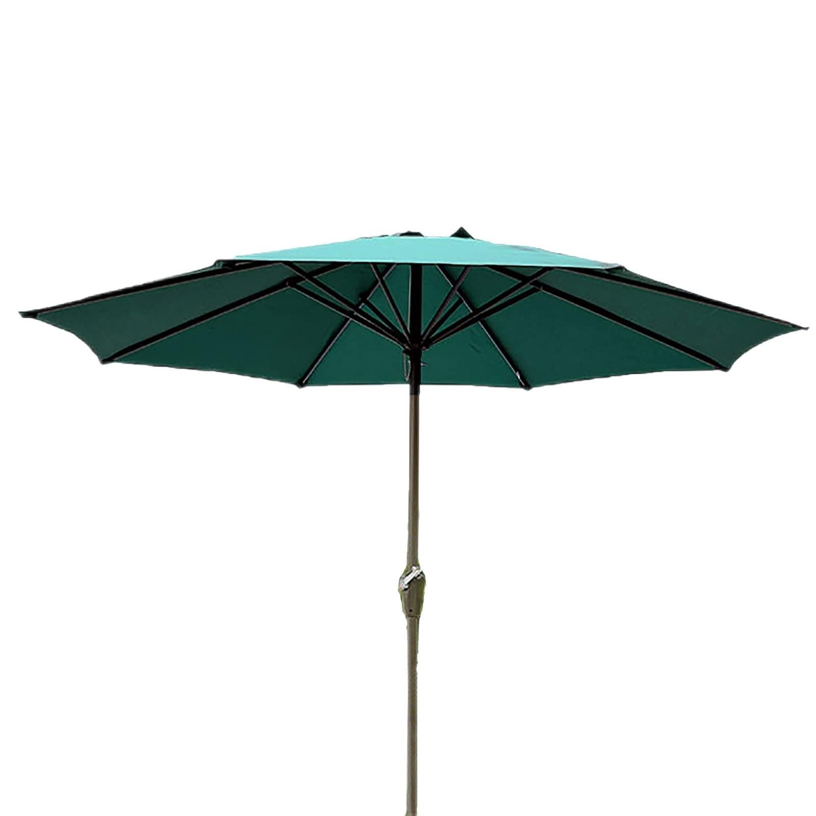 Green patio parasol, 2,7 m, ogród ochrony przeciwsłonecznej Parasol z korbą i 8 żebrami, parasol na basen plażowy pokładowy
