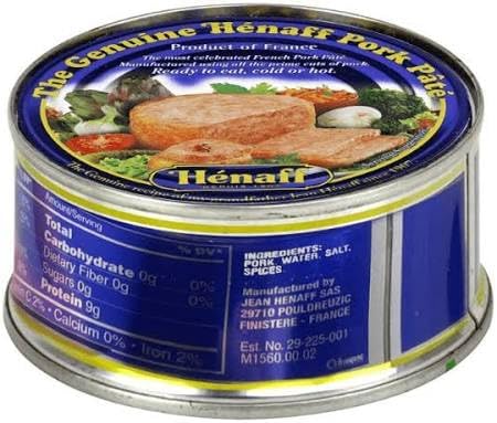Henaff Pork Pâté 5.4 Ounce (154g), Ready-to-Eat Hot or Cold, Authentic French Recipe, Product of France – Pack of 2